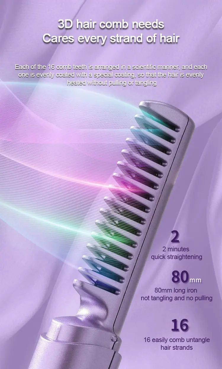 Portable Hair Straightener Comb