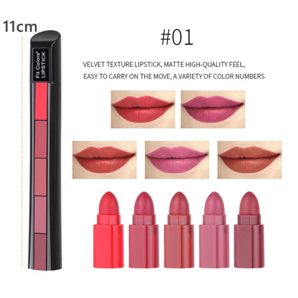 5-In-1 Lipstick Set (Pack of 2)