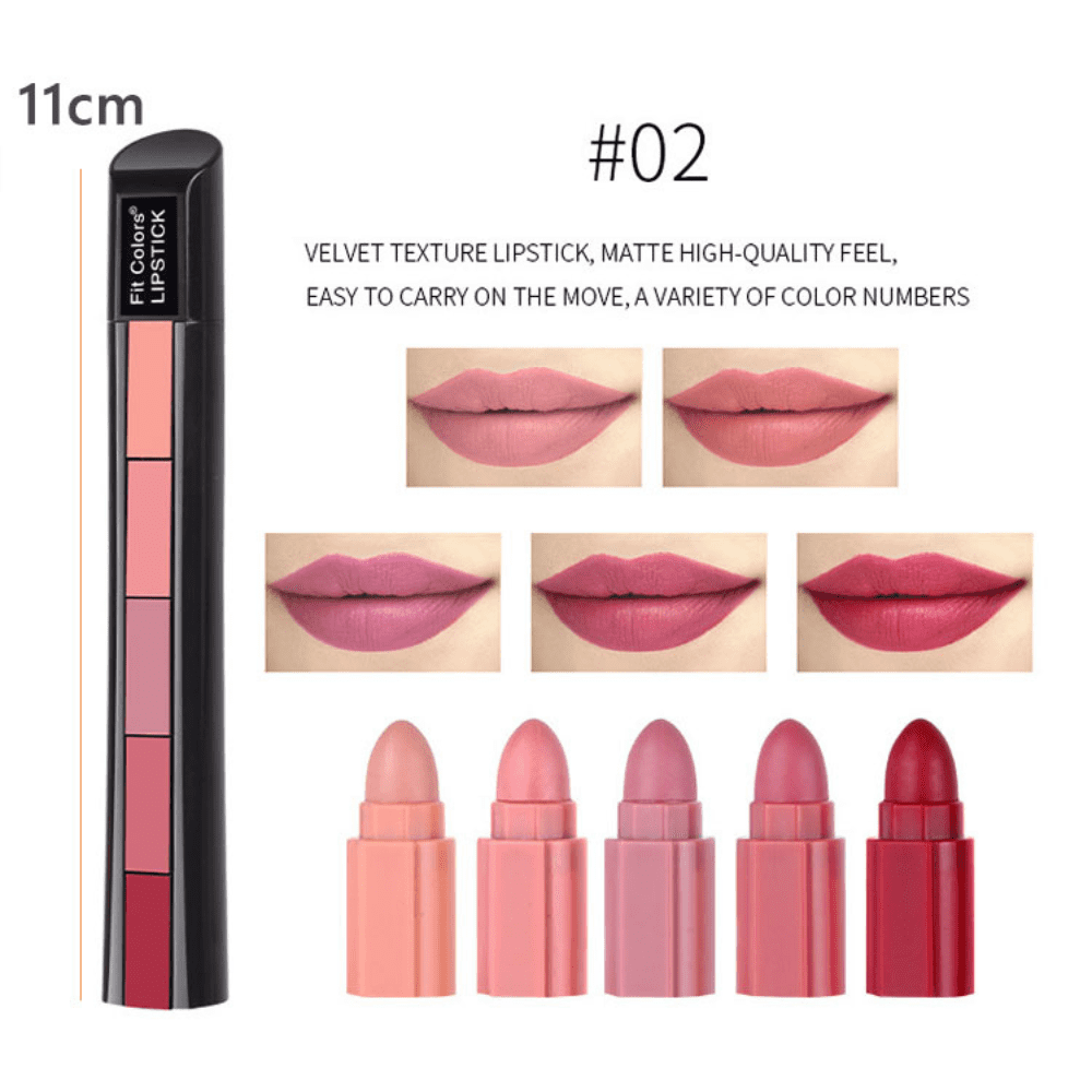 5-In-1 Lipstick Set (Pack of 2)