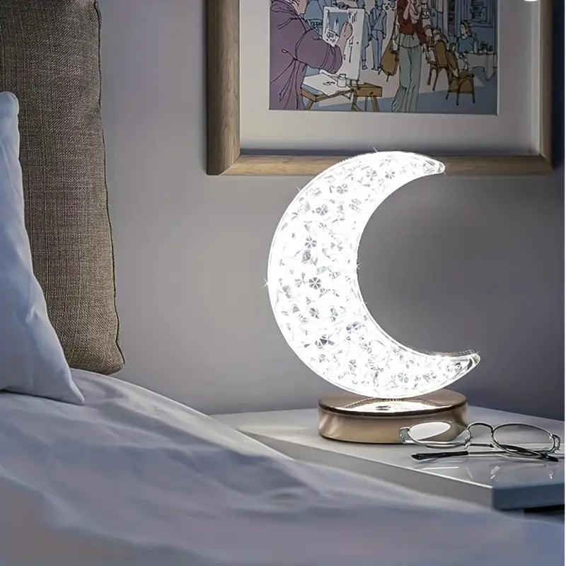 Crystal Moon Table Lamp