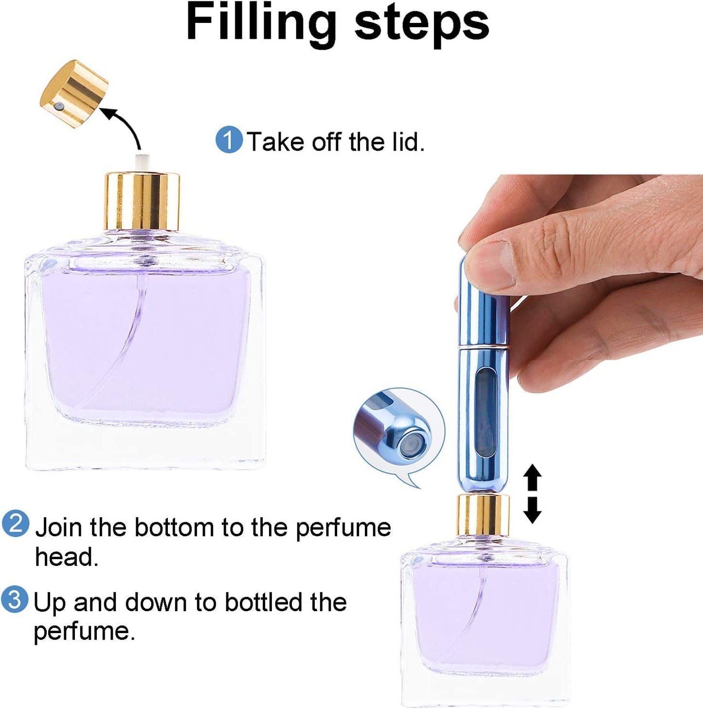 4 Pcs Perfume Refillable Bottle