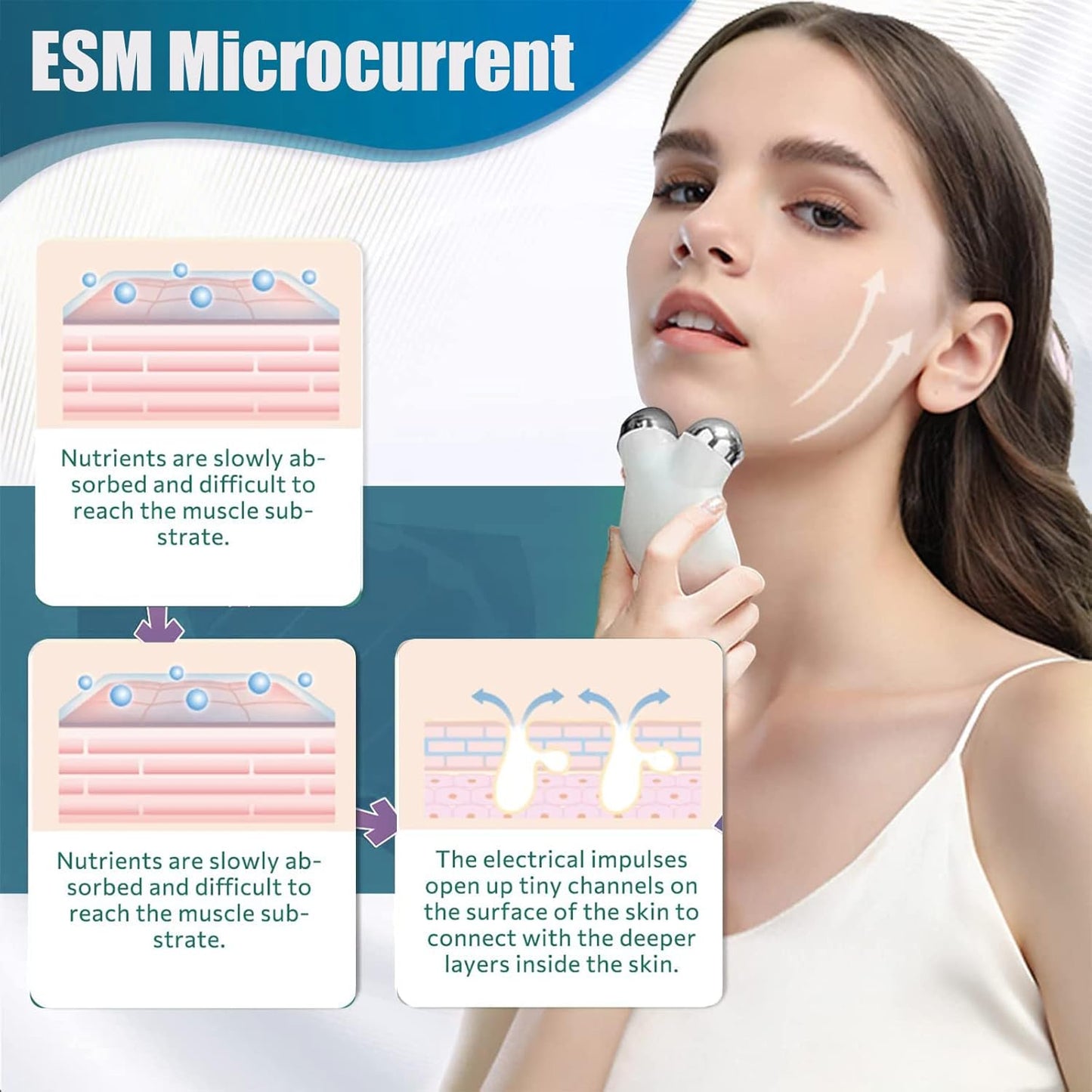 EMS Facial Lifting Microcurrent Roller