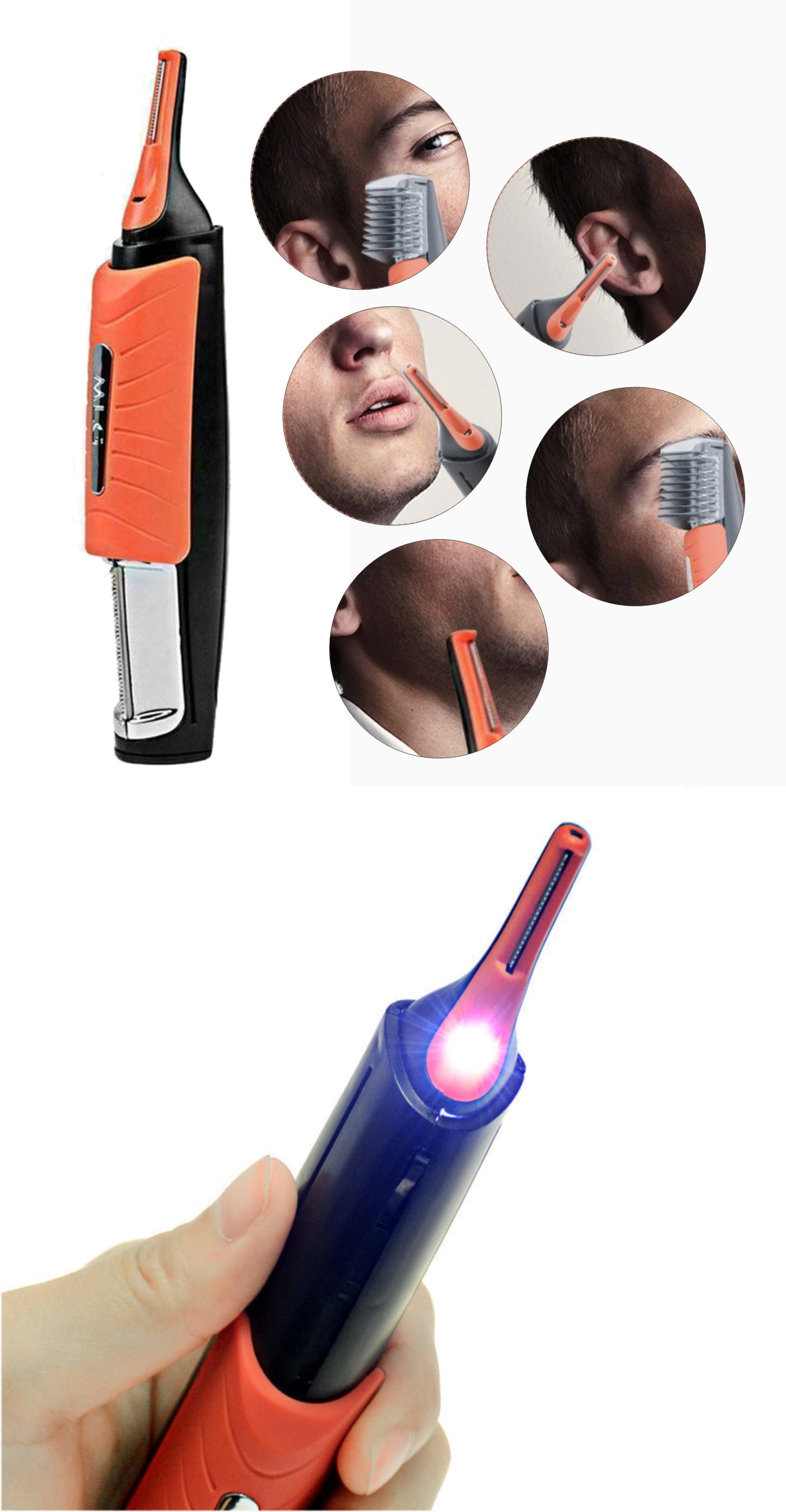 Electric Hair Trimmer Scheermes Kit Trimmer Set With LED Light For Men Hair Eyebrow Care Tras Makinasi